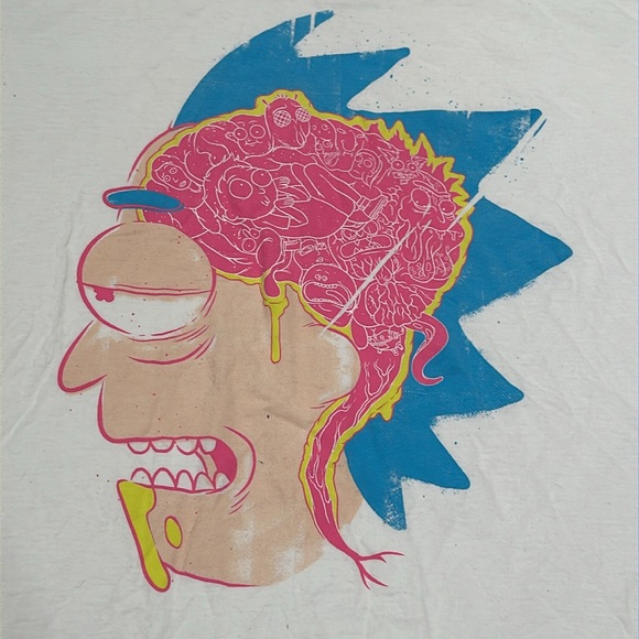 Rick and Morty white distressed t shirt size 2xl - Picture 2 of 4